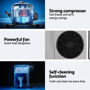 Danoz Direct - Devanti Ice Maker Machine 15kg Nugget Ice Cube - danozdirect