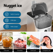 Danoz Direct - Devanti Ice Maker Machine 15kg Nugget Ice Cube - danozdirect