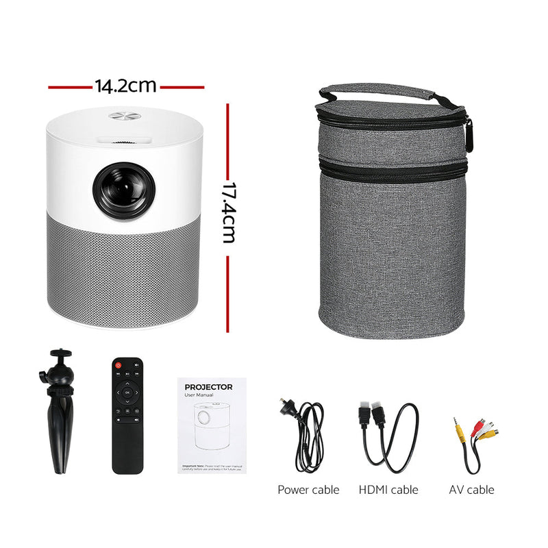 Danoz Direct - Devanti Portable Mini Video Projector 1080P Wifi Home Theater HDMI Carry Bag - danozdirect