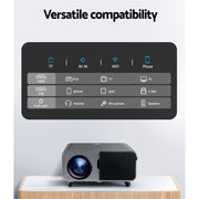 Danoz direct - Devanti Portable Wifi Video Projector 4K 2.4G/5G Home Theater HDMI 1080P - danozdirect