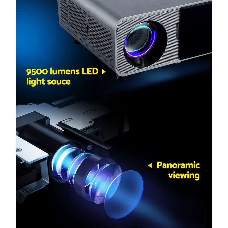 Danoz direct - Devanti Portable Wifi Video Projector 4K 2.4G/5G Home Theater HDMI 1080P - danozdirect