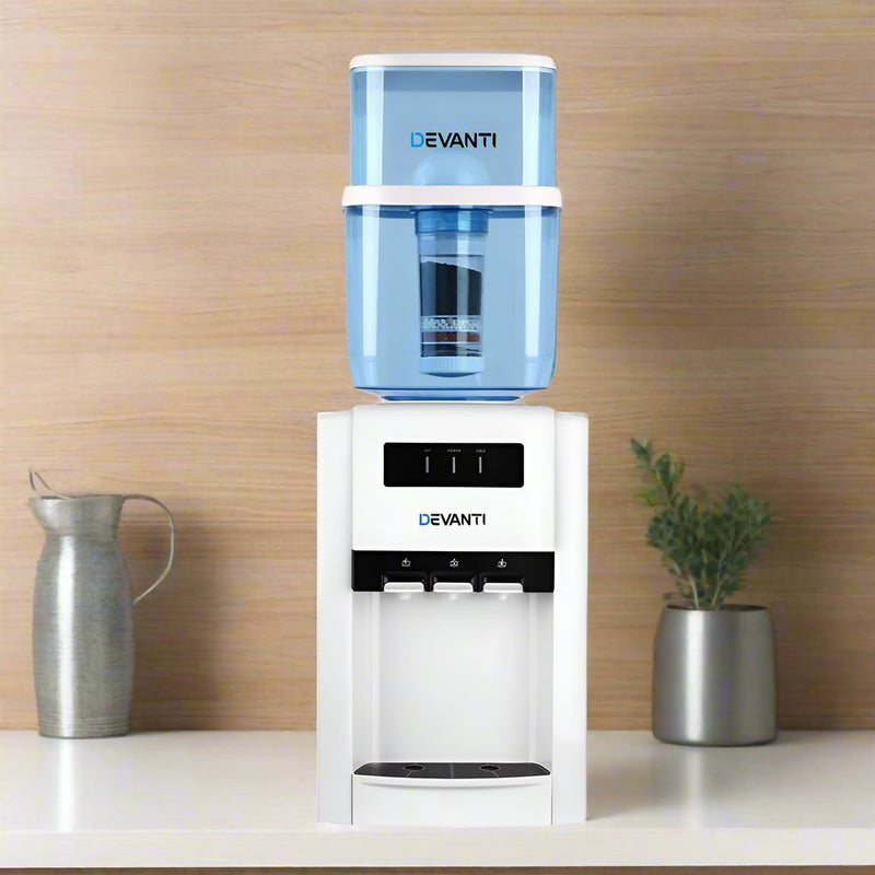 Danoz Direct - Devanti Water Cooler Dispenser Bench Top 22L - Super Seller Inc. Delivery - danozdirect