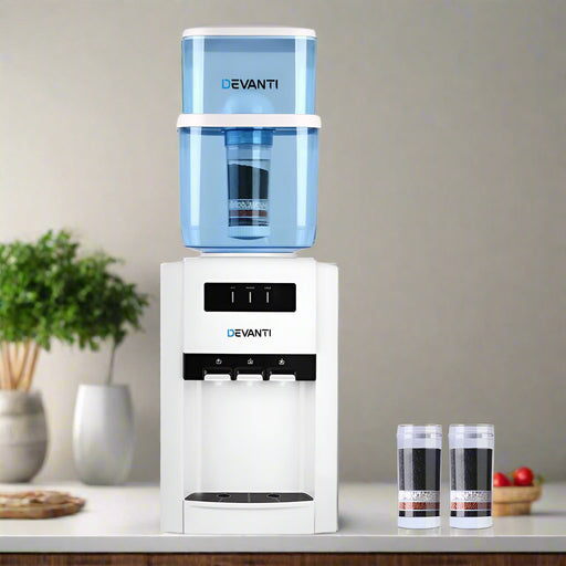 Danoz Direct - Devanti Water Cooler Dispenser Bench Top 22L w/2 Filter - Super Seller Inc. Delivery - danozdirect