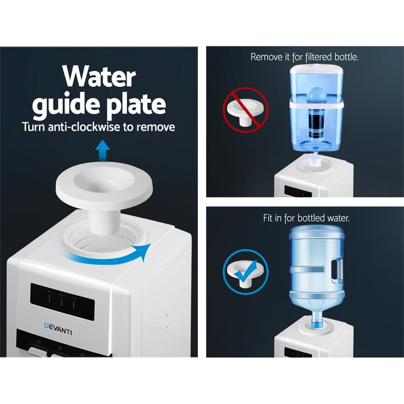Danoz Direct - Devanti Water Cooler Dispenser Bench Top 22L w/2 Filter - Super Seller Inc. Delivery - danozdirect