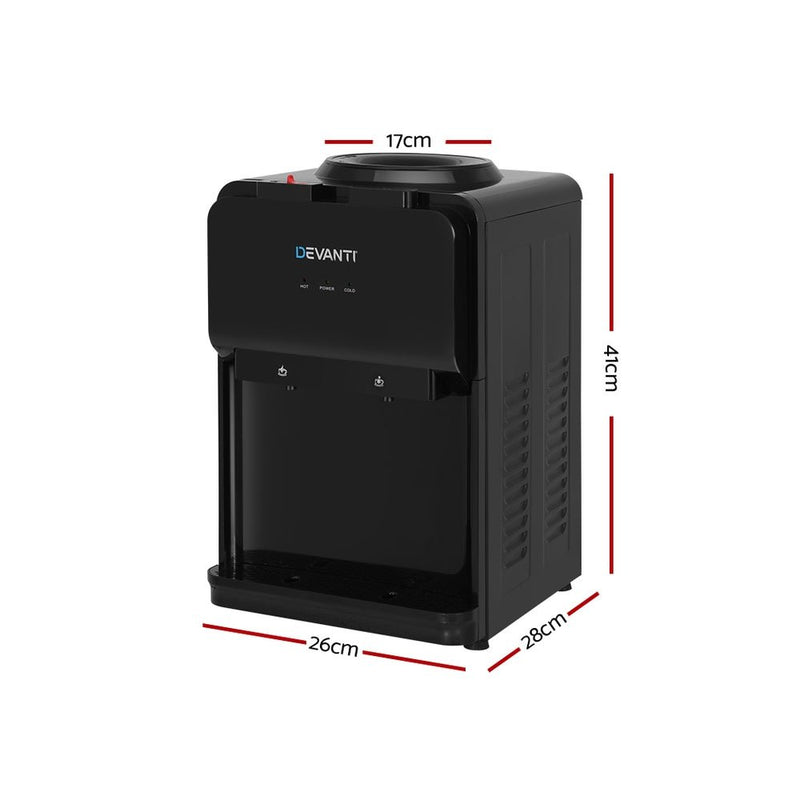 Danoz Direct - Devanti Water Cooler Dispenser Bench Top Black - Super Seller Inc. Delivery - danozdirect