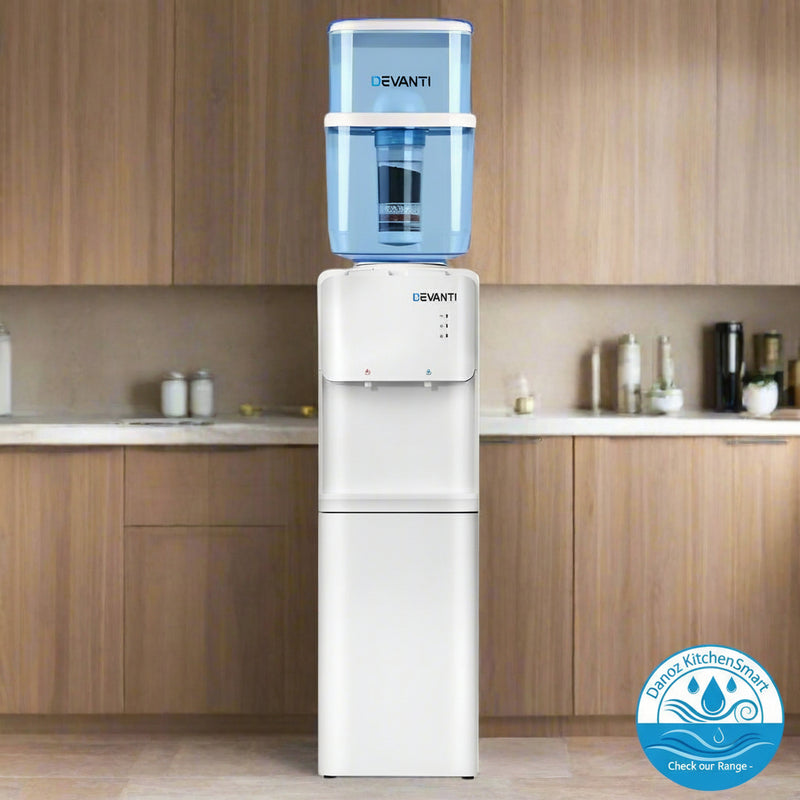 Danoz Direct - Devanti Water Cooler Dispenser Stand 22L Bottle White - Super Seller Inc. Delivery - danozdirect