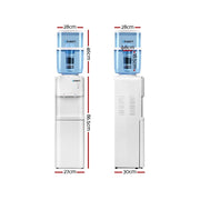 Danoz Direct - Devanti Water Cooler Dispenser Stand 22L Bottle White - Super Seller Inc. Delivery - danozdirect