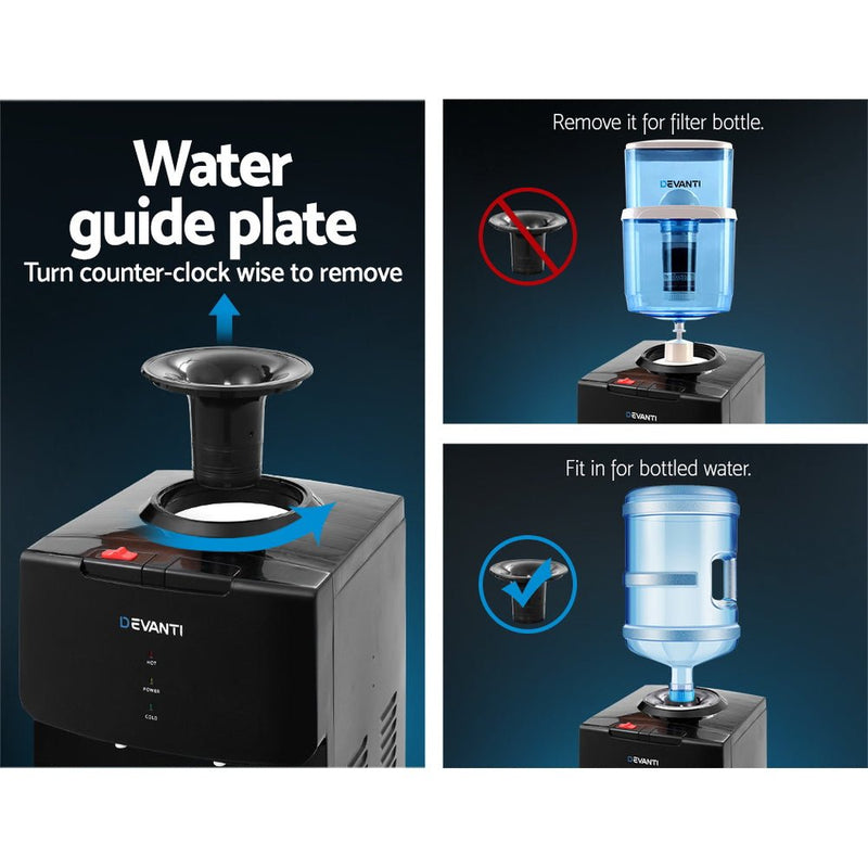 Danoz Direct - Devanti Water Cooler Dispenser Stand Black - Super Seller Inc. Delivery - danozdirect