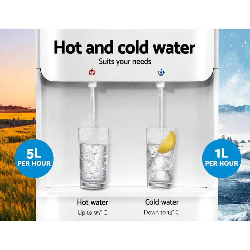 Danoz Direct - Devanti Water Cooler Dispenser Stand White - Super Seller Inc. Delivery - danozdirect