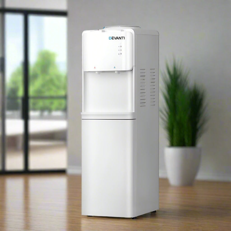 Danoz Direct - Devanti Water Cooler Dispenser Stand White - Super Seller Inc. Delivery - danozdirect