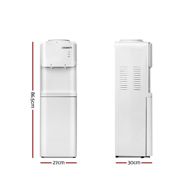 Danoz Direct - Devanti Water Cooler Dispenser Stand White - Super Seller Inc. Delivery - danozdirect