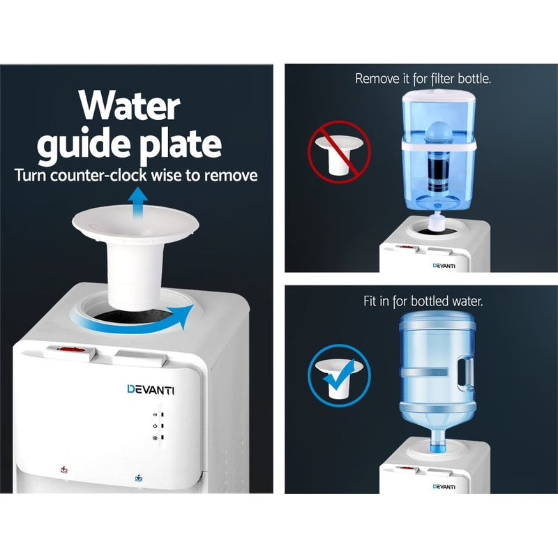 Danoz Direct - Devanti Water Cooler Dispenser Stand White - Super Seller Inc. Delivery - danozdirect