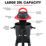 Danoz Direct - Efficiently clean your car, workshop, and carpets with Danoz Direct - Baumr - AG 20L 1200W Wet and Dry Vacuum Cleaner - danozdirect