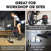 Danoz Direct - Efficiently clean your car, workshop, and carpets with Danoz Direct - Baumr - AG 20L 1200W Wet and Dry Vacuum Cleaner - danozdirect