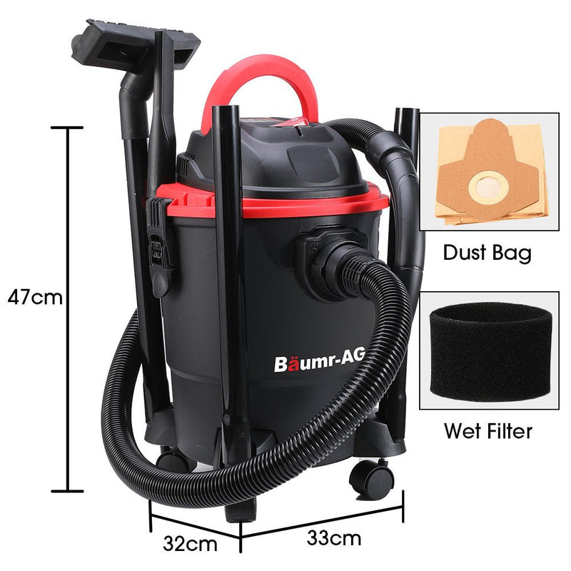 Danoz Direct - Efficiently clean your car, workshop, and carpets with Danoz Direct - Baumr - AG 20L 1200W Wet and Dry Vacuum Cleaner - danozdirect