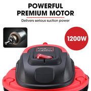 Danoz Direct - Efficiently clean your car, workshop, and carpets with Danoz Direct - Baumr - AG 20L 1200W Wet and Dry Vacuum Cleaner - danozdirect