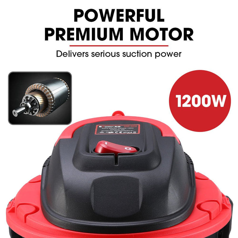 Danoz Direct - Efficiently clean your car, workshop, and carpets with Danoz Direct - Baumr - AG 20L 1200W Wet and Dry Vacuum Cleaner - danozdirect
