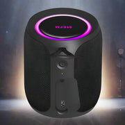 Danoz Direct - EFM Austin Mini Bluetooth Speaker with LED Colour Glow - Charcoal Black - danozdirect