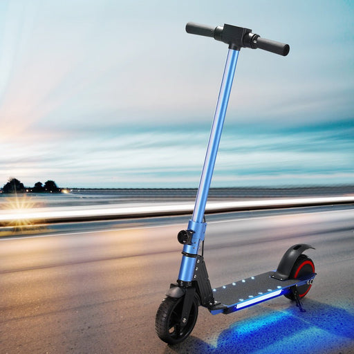 Danoz Direct - Electric Scooter 130W 16KM/H LED Light Folding Portable Riding Commuter Blue - danozdirect
