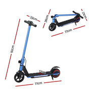 Danoz Direct - Electric Scooter 130W 16KM/H LED Light Folding Portable Riding Commuter Blue - danozdirect