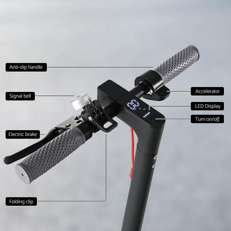 Danoz Direct - Electric Scooter 500W 25KM/H Folding Portable Riding For Adults Commuter Black - danozdirect