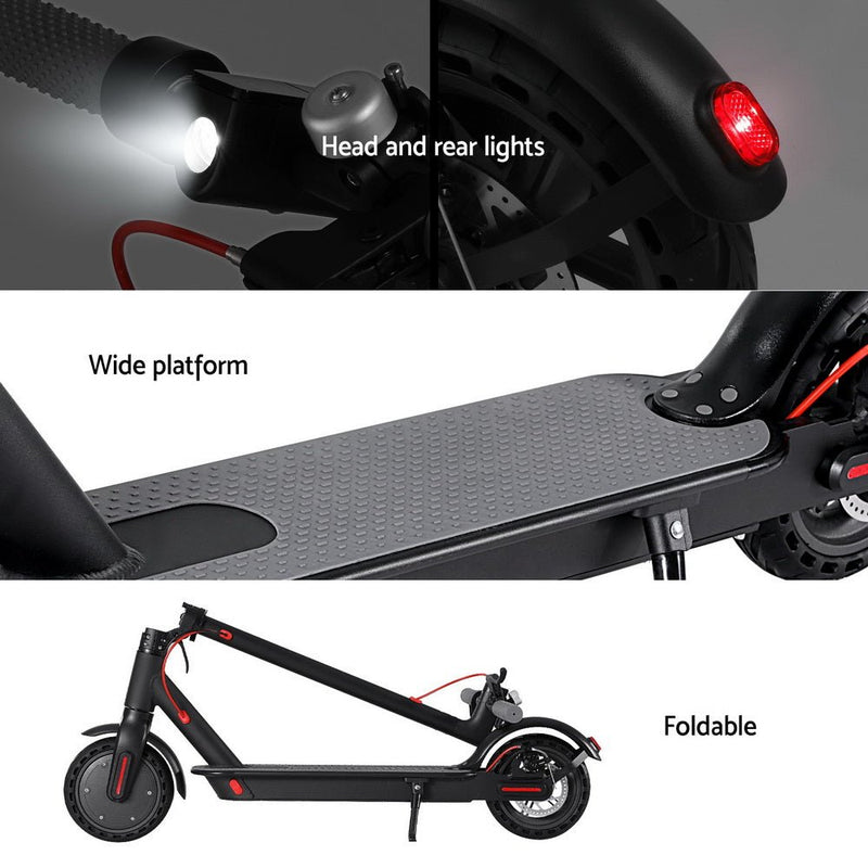Danoz Direct - Electric Scooter 500W 25KM/H Folding Portable Riding For Adults Commuter Black - danozdirect