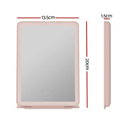 Danoz Direct - Embellir Compact Makeup Mirror w/ LED Light Portable Foldable Travel Beauty Pink - danozdirect