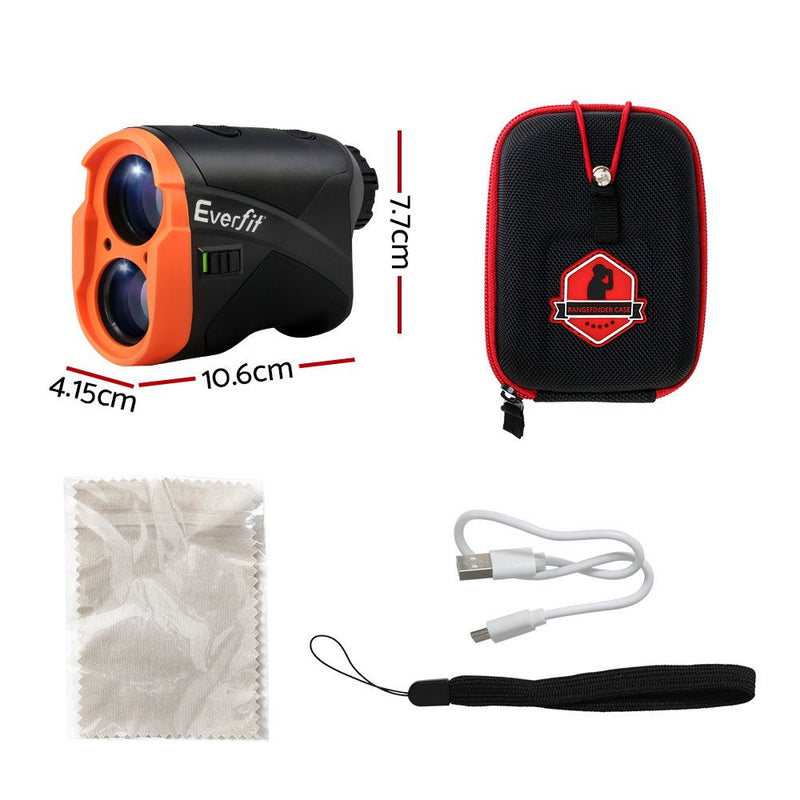 Danoz Direct - Everfit 700M Golf Rangefinder Slope On/Off Vibration Alert Orange - danozdirect