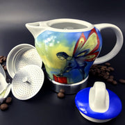 Danoz Direct - Fairy Vintage Porcelain Ceramic Italian Stove Top Espresso Coffee Maker 3 - 4Cups 200ml - danozdirect