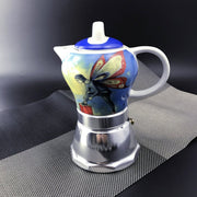 Danoz Direct - Fairy Vintage Porcelain Ceramic Italian Stove Top Espresso Coffee Maker 3 - 4Cups 200ml - danozdirect