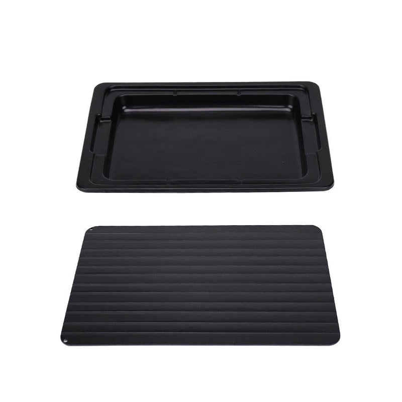 Danoz Direct - Fast Defrosting Meat Tray FDA Approved - Medium Miracle Aluminium Thawing Plate - Inc. Delivery - danozdirect