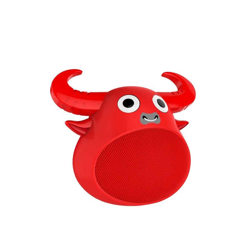 Danoz Direct - Fitsmart Bluetooth Animal Face Speaker Portable Wireless Stereo Sound - Red - danozdirect