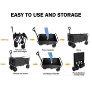 Danoz Direct - Folding Cart Small Khaki - Free Postage - danozdirect