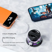 Danoz Direct - G300 Magnetic Suction Bluetooth Speaker - RGB Lights, 40mm Driver, 6H Playtime(black) - danozdirect