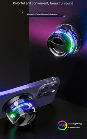 Danoz Direct - G300 Magnetic Suction Bluetooth Speaker - RGB Lights, 40mm Driver, 6H Playtime(Red) - danozdirect