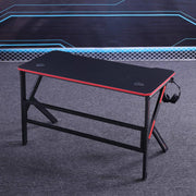 Danoz Direct - Gaming Desk Desktop PC Computer Desks Desktop Racing Table Office Laptop Home K - Shaped Legs Black 120cm - danozdirect