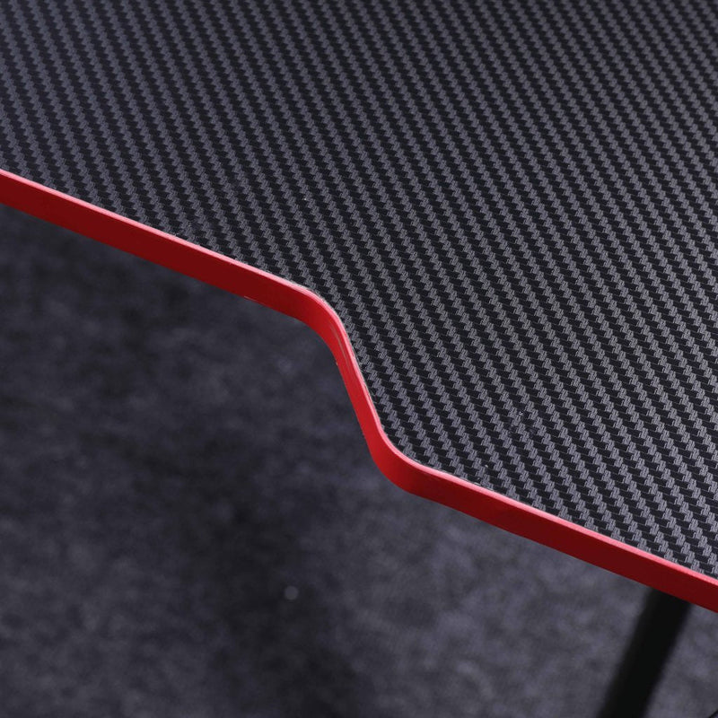 Danoz Direct - Gaming Desk Desktop PC Computer Desks Desktop Racing Table Office Laptop Home K - Shaped Legs Black 120cm - danozdirect