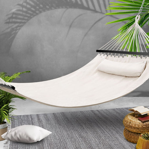 Danoz Direct - Gardeon Hammock Bed Outdoor Camping Portable Hanging Chair 2 Person Piillow - danozdirect