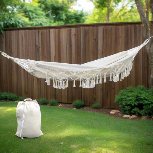 Danoz Direct - Gardeon Hammock Bed Rope Tassel Outdoor Hammocks Chair Camping - danozdirect