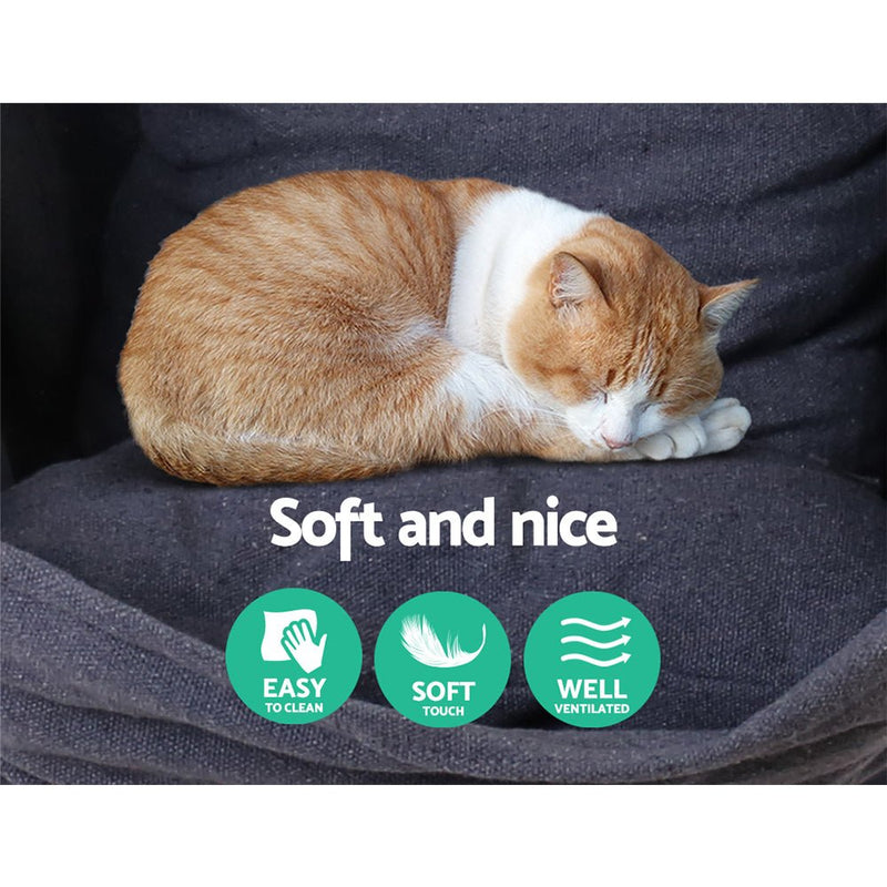 Danoz Direct - Gardeon Hammock Chair Outdoor Camping⛺ Hanging Hammocks Cushion Pillow Grey - danozdirect