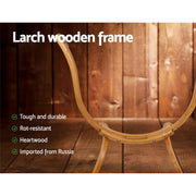 Danoz Direct - Gardeon Hammock Chair Timber Outdoor Furniture Camping⛺ with Wooden Stand - danozdirect