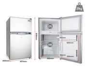 Danoz Direct - GECKO 95L Portable Fridge Freezer Camping Motorhome Caravan Upright Fridges 12V/24V/240V, Silver - danozdirect