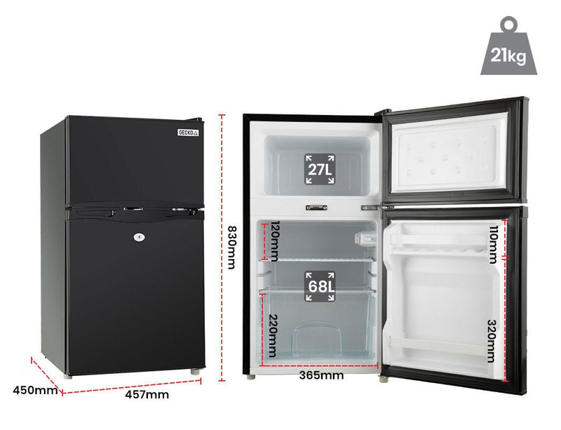 Danoz Direct - GECKO 95L Portable Upright Fridge Refrigerator 12V/24V/240V Caravan Motorhome - danozdirect