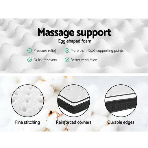 Danoz Direct - Giselle Bedding 21cm Bonnell Spring Mattress Euro Top Single - danozdirect