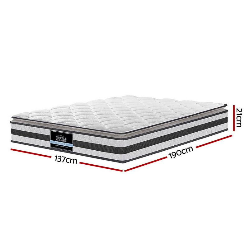 Danoz Direct - Giselle Bedding 21cm Mattress Pillow Top Double - danozdirect