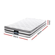 Danoz Direct - Giselle Bedding 21cm Mattress Pillow Top Single - danozdirect