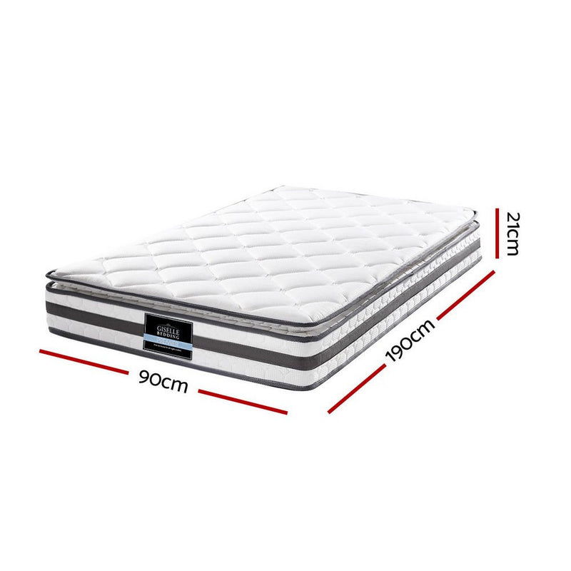 Danoz Direct - Giselle Bedding 21cm Mattress Pillow Top Single - danozdirect