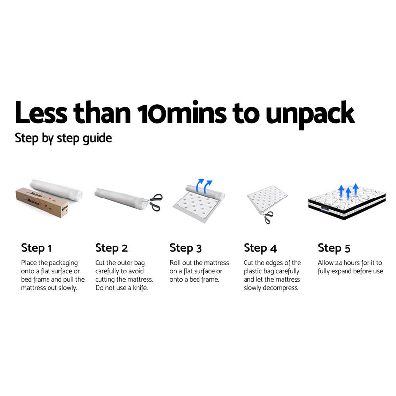 Danoz Direct - Giselle Bedding 30cm Mattress Pocket Spring Queen - danozdirect