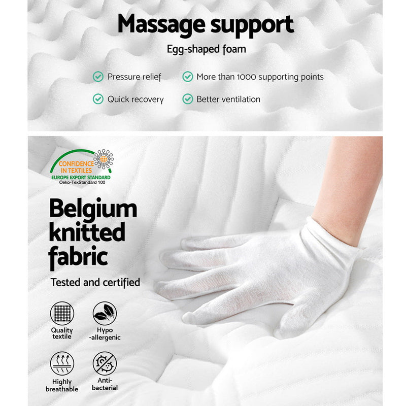 Danoz Direct - Giselle Bedding 34cm Mattress Cool Gel Memory Foam 7 Zone King - danozdirect