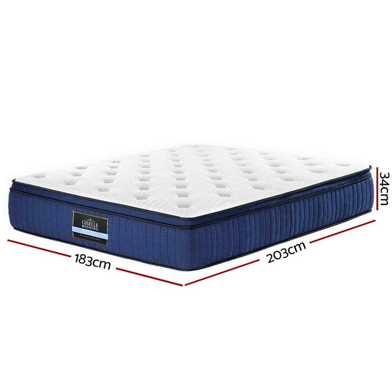Danoz Direct - Giselle Bedding 34cm Mattress Cool Gel Memory Foam 7 Zone King - danozdirect